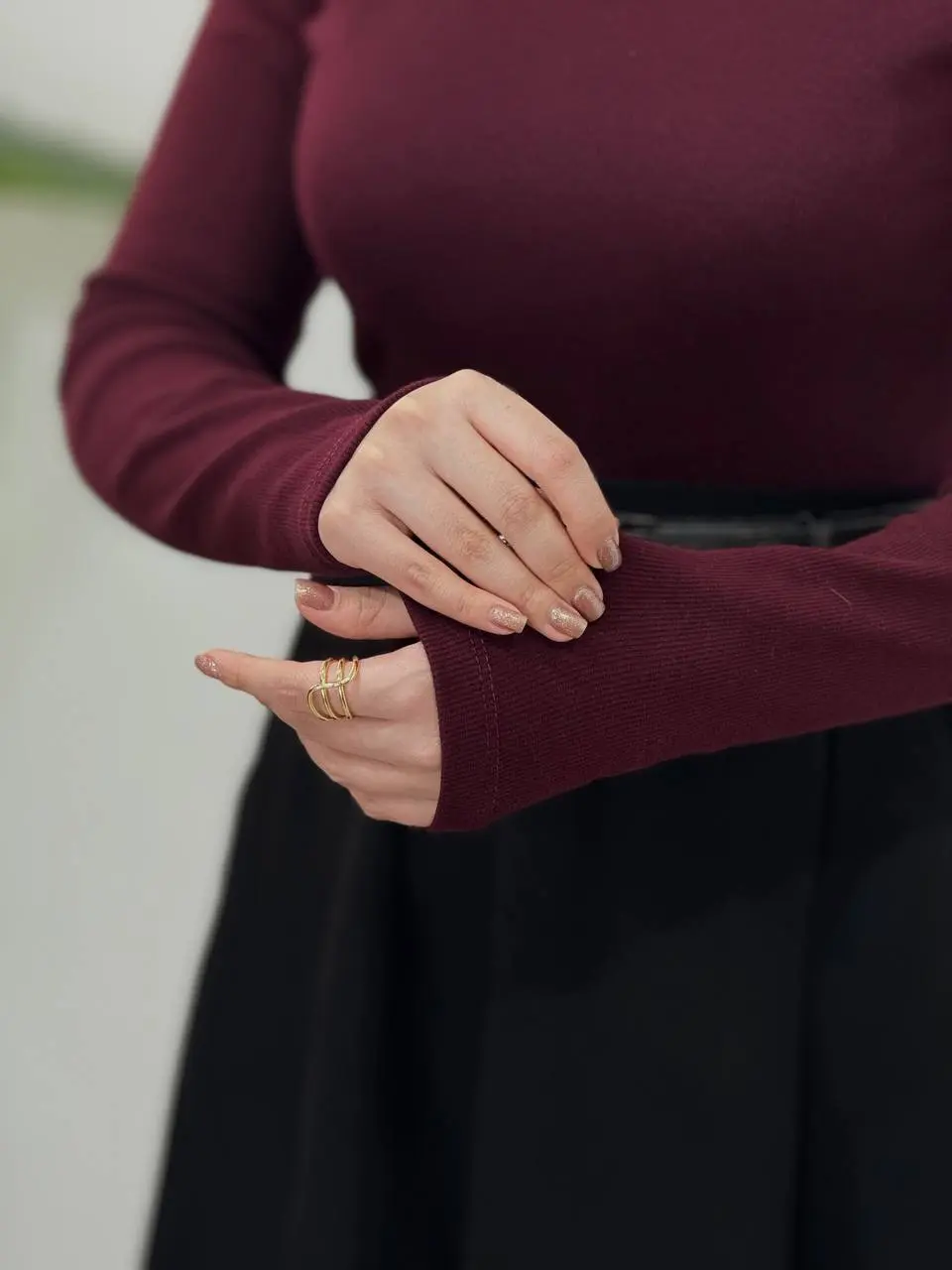 بلوز کشبافت پنبه یقه اسکی آشا 3